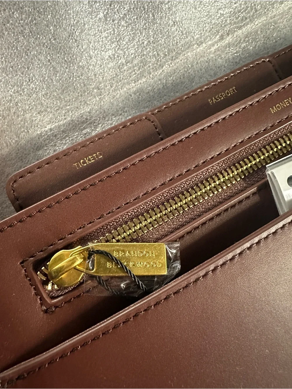 Brandon Blackwood Travel Pouch in Brown Leather